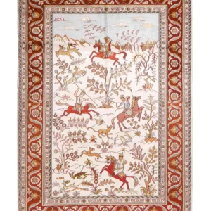 Silketeppe - Kina silke - 184 x 125 cm - beige