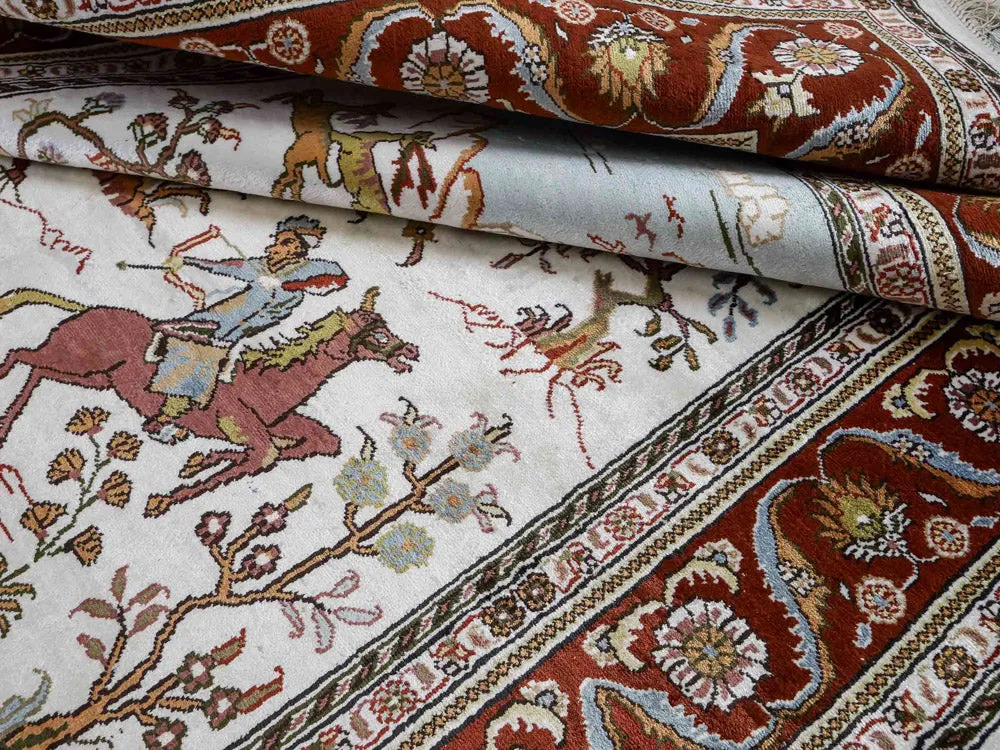 Silketeppe - Kina silke - 184 x 125 cm - beige