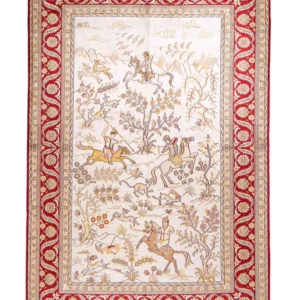 Silketeppe - Kina silke - 185 x 127 cm - beige