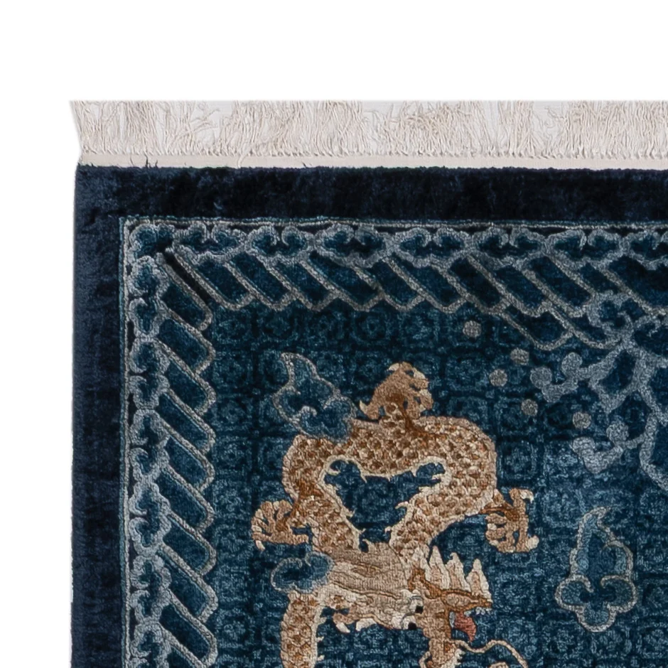 Silketeppe - Kina silke - 187 x 123 cm - beige