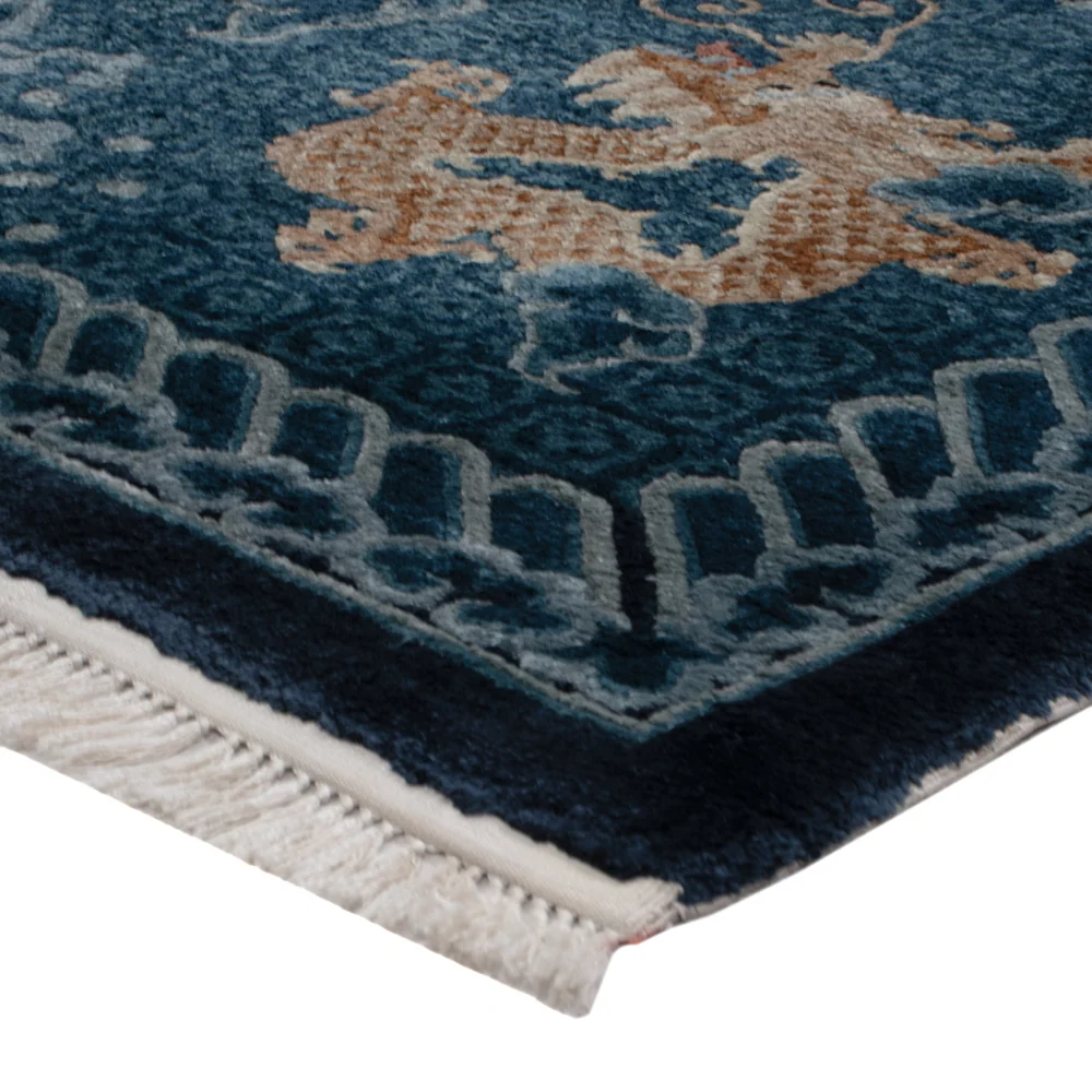 Silketeppe - Kina silke - 187 x 123 cm - beige