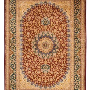 Silketeppe - Kina silke - 198 x 137 cm - flerfarget