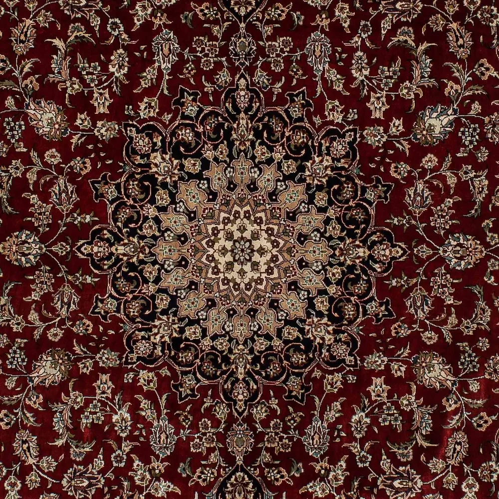 Silketeppe - Kina silke - 198 x 137 cm - mørk rød