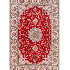 Silketeppe - Kina silke - 89 x 62 cm - rød
