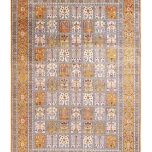 Silketeppe - Kina silke - 267 x 181 cm - mørk beige
