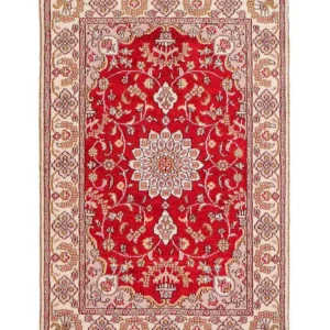 Silketeppe - Kina silke - 91 x 60 cm - rød
