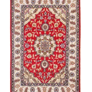 Silketeppe - Kina silke - 89 x 60 cm - rød