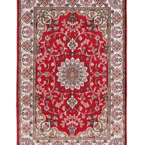 Silketeppe - Kina silke - 91 x 62 cm - rød