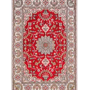 Silketeppe - Kina silke - 89 x 62 cm - rød