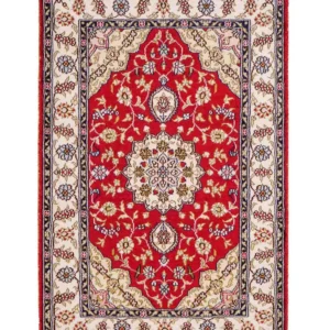 Silketeppe - Kina silke - 92 x 60 cm - rød