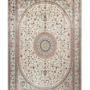 Silketeppe - Kina silke - 366 x 277 cm - beige