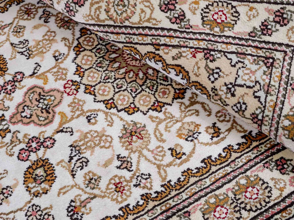 Silketeppe - Kina silke - 93 x 63 cm - beige