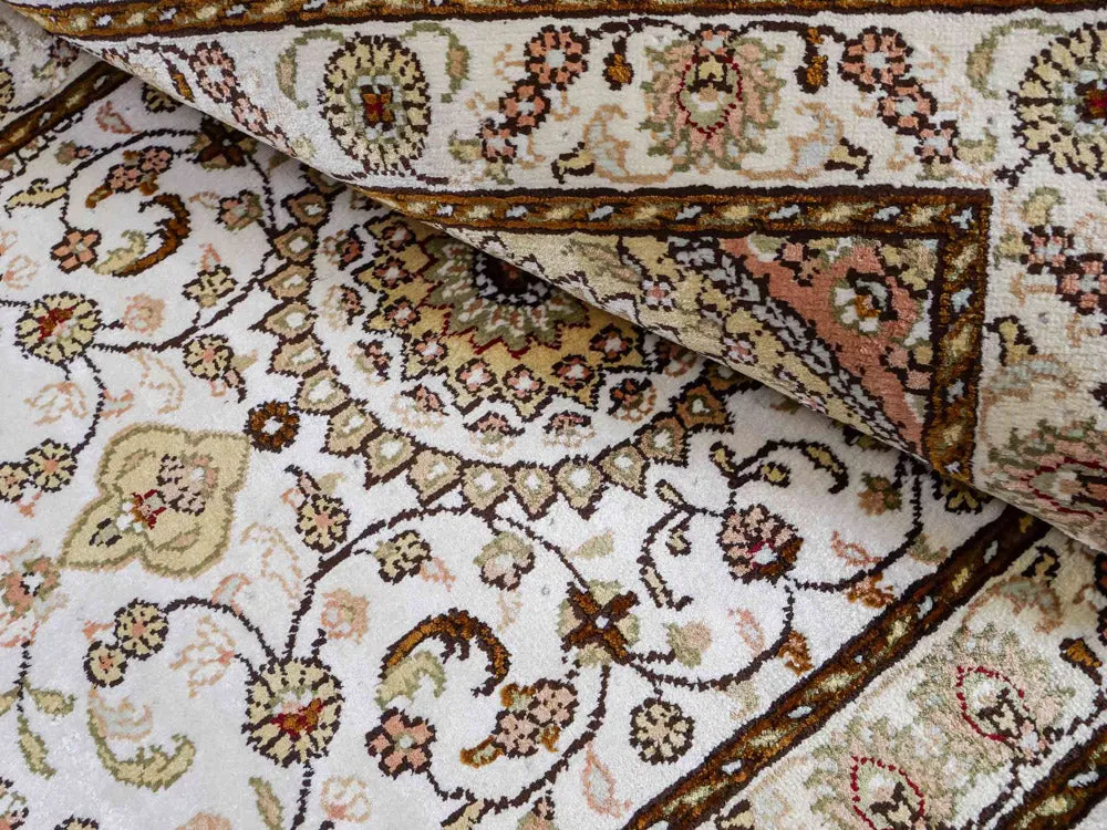 Silketeppe - Kina silke - 88 x 59 cm - beige