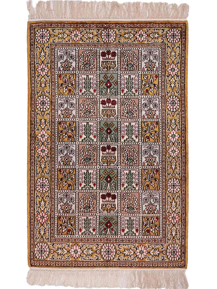 Silketeppe - Kina silke - 92 x 62 cm - flerfarget