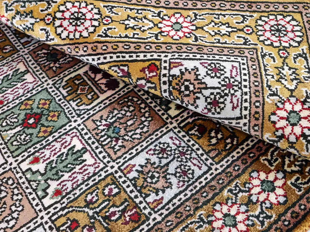 Silketeppe - Kina silke - 92 x 62 cm - flerfarget