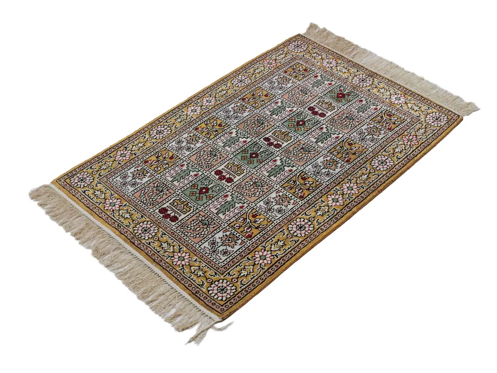 Silketeppe - Kina silke - 92 x 62 cm - flerfarget