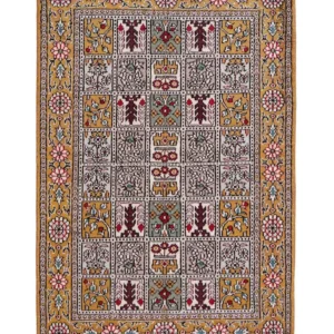 Silketeppe - Kina silke - 93 x 63 cm - flerfarget