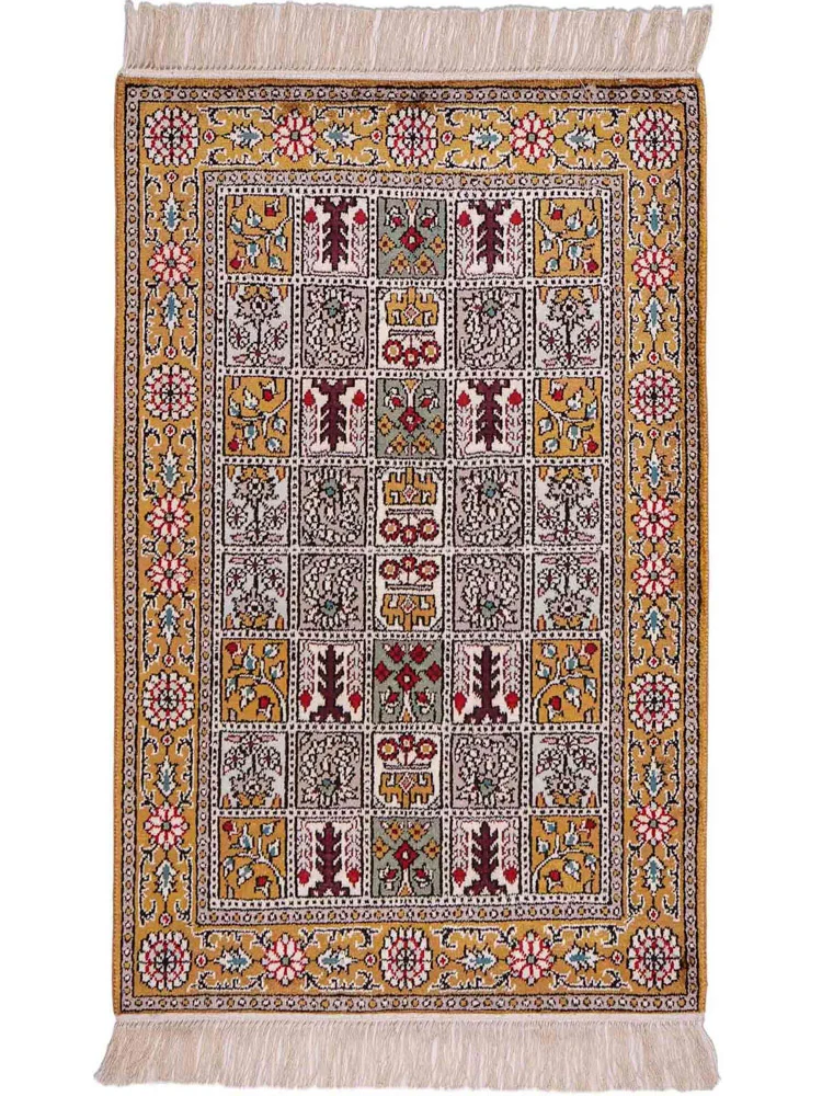 Silketeppe - Kina silke - 92 x 64 cm - flerfarget