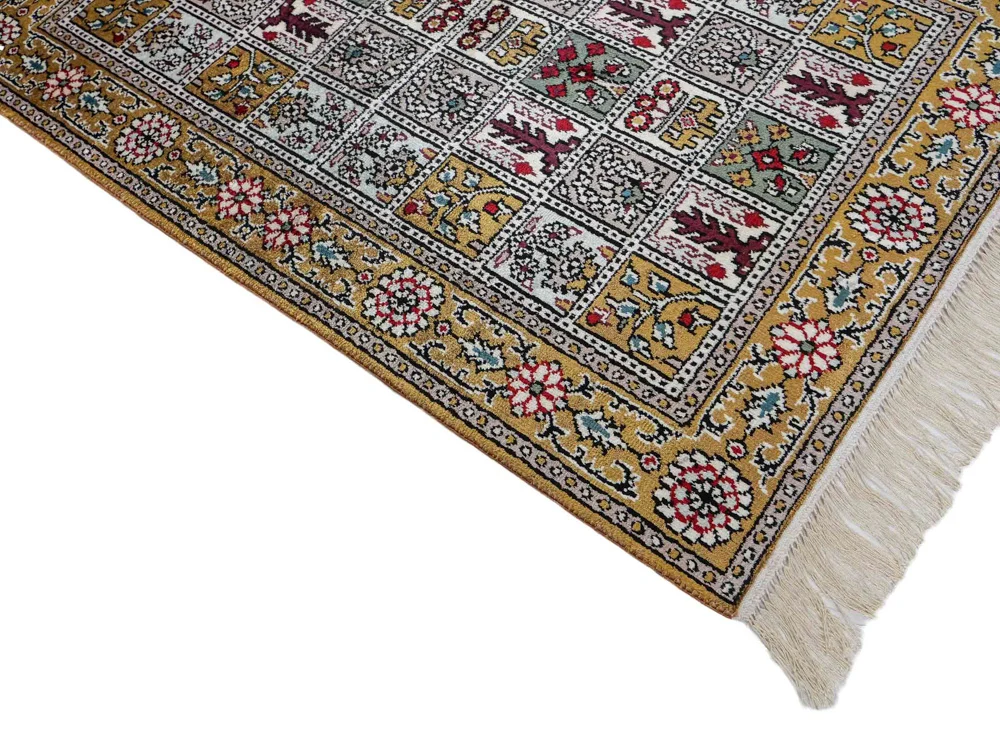 Silketeppe - Kina silke - 92 x 64 cm - flerfarget