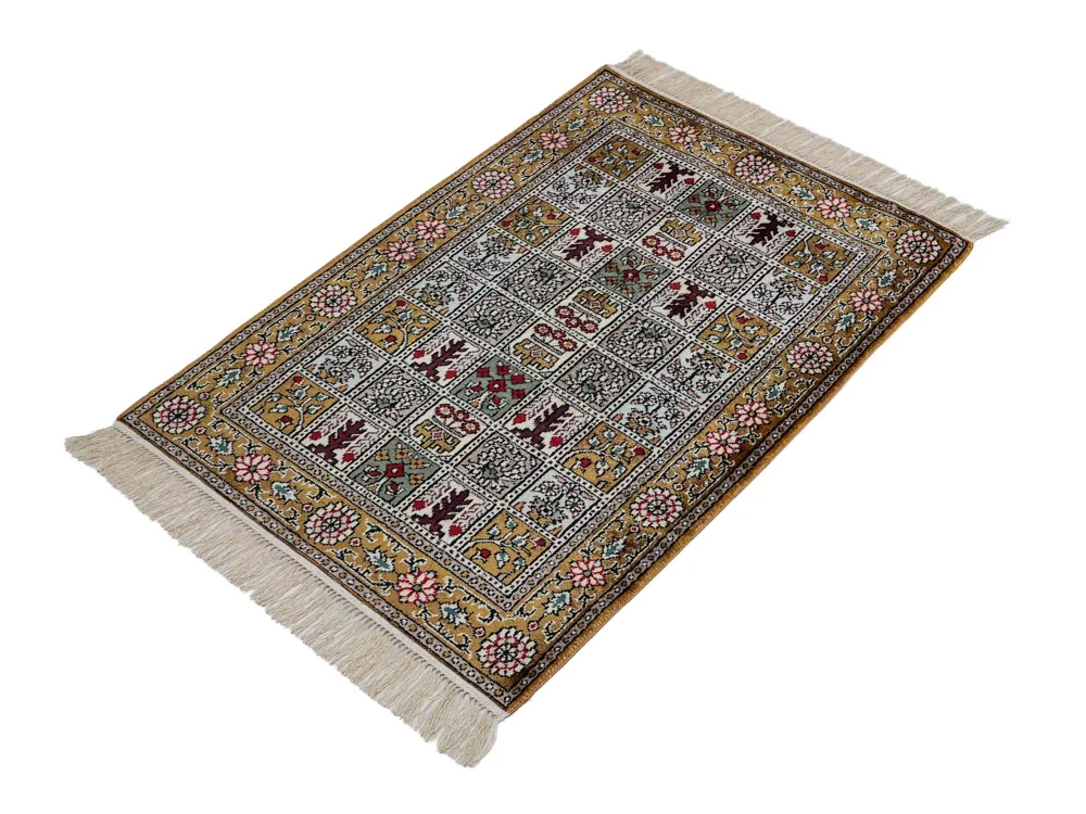 Silketeppe - Kina silke - 92 x 64 cm - flerfarget