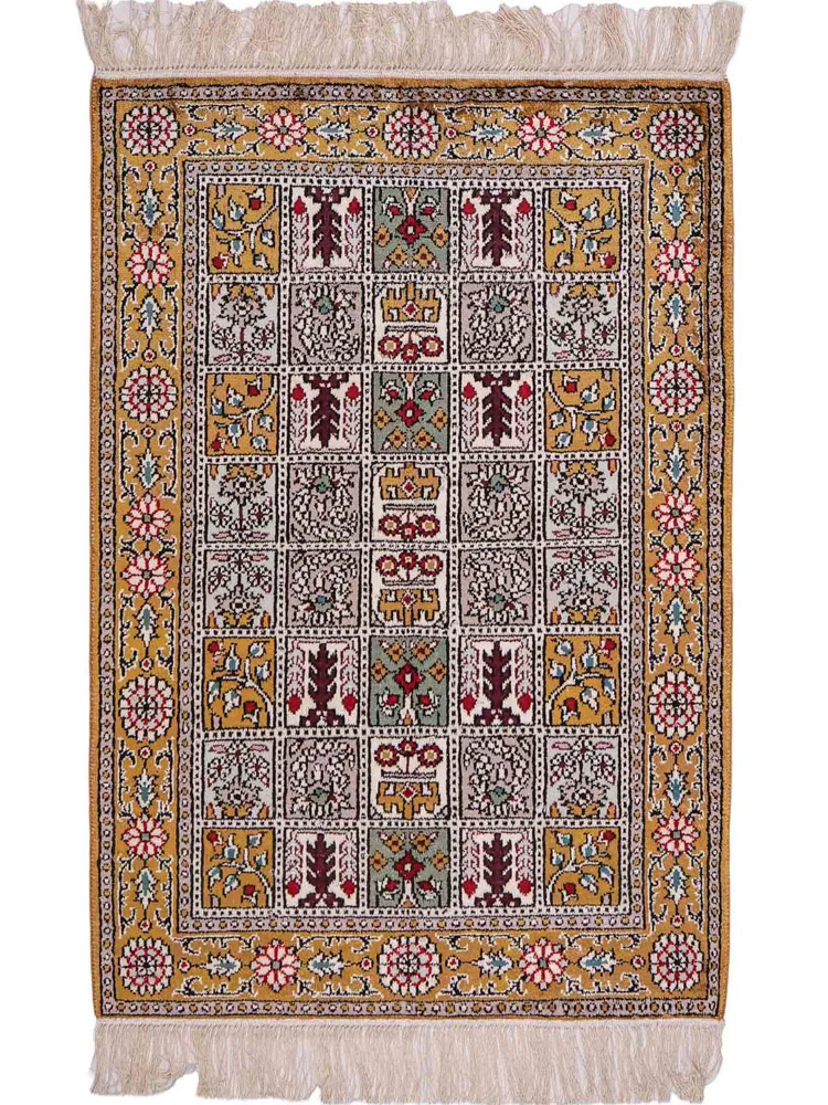 Silketeppe - Kina silke - 93 x 63 cm - flerfarget