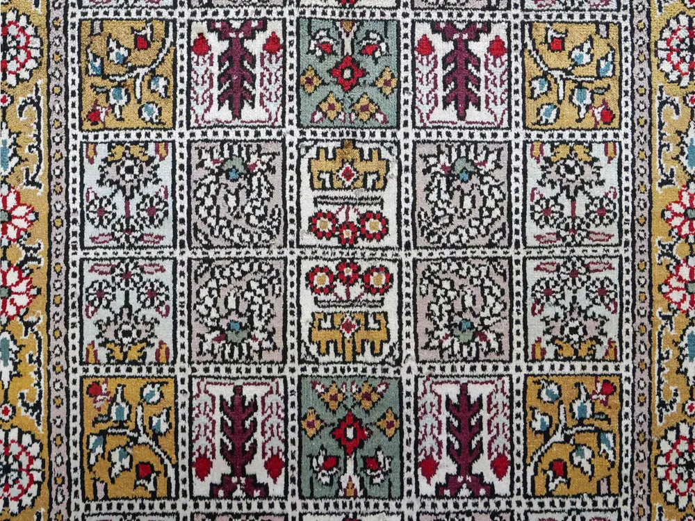 Silketeppe - Kina silke - 93 x 63 cm - flerfarget