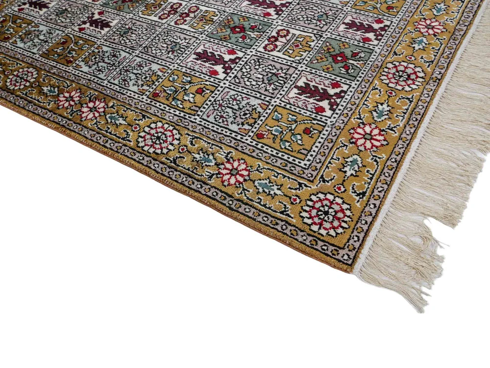 Silketeppe - Kina silke - 93 x 63 cm - flerfarget