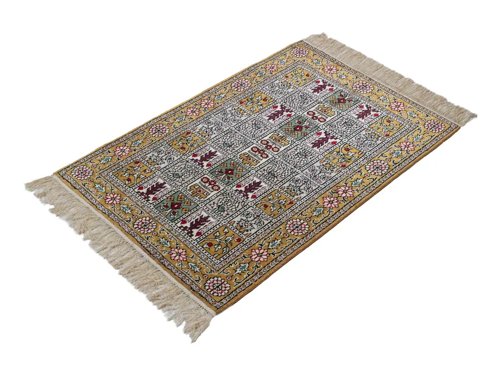 Silketeppe - Kina silke - 93 x 63 cm - flerfarget
