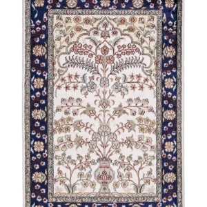 Silketeppe - Kina silke - 90 x 62 cm - krem
