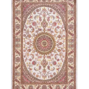 Silketeppe - Kina silke - 90 x 59 cm - krem
