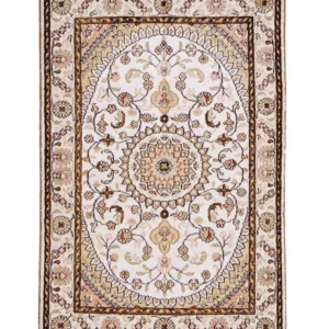 Silketeppe - Kina silke - 89 x 61 cm - krem