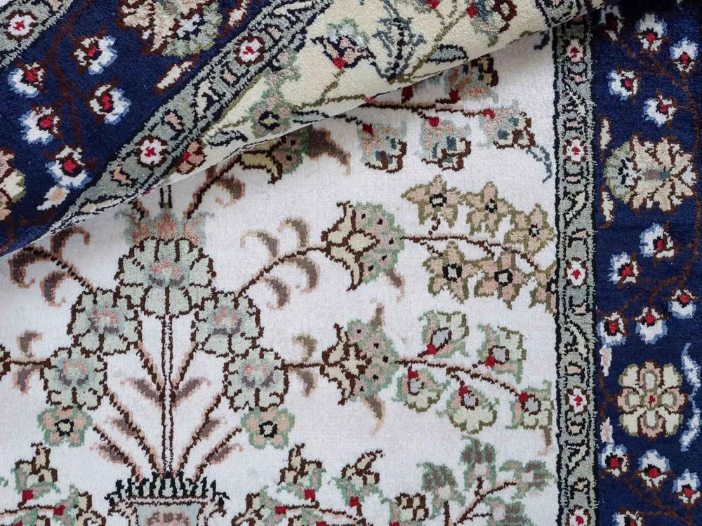 Silketeppe - Kina silke - 90 x 62 cm - krem
