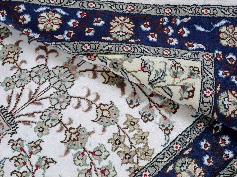 Silketeppe - Kina silke - 90 x 62 cm - krem