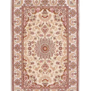 Silketeppe - Kina silke - 89 x 60 cm - lys beige
