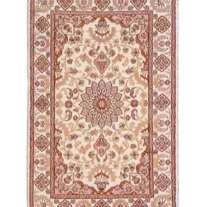 Silketeppe - Kina silke - 88 x 59 cm - lys beige