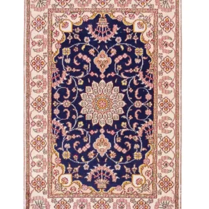Silketeppe - Kina silke - 91 x 61 cm - mørkeblå
