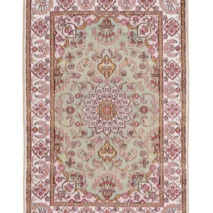 Silketeppe - Kina silke - 93 x 63 cm - sand