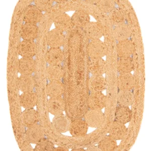 Sisalteppe oval - 91 x 61 cm - natur