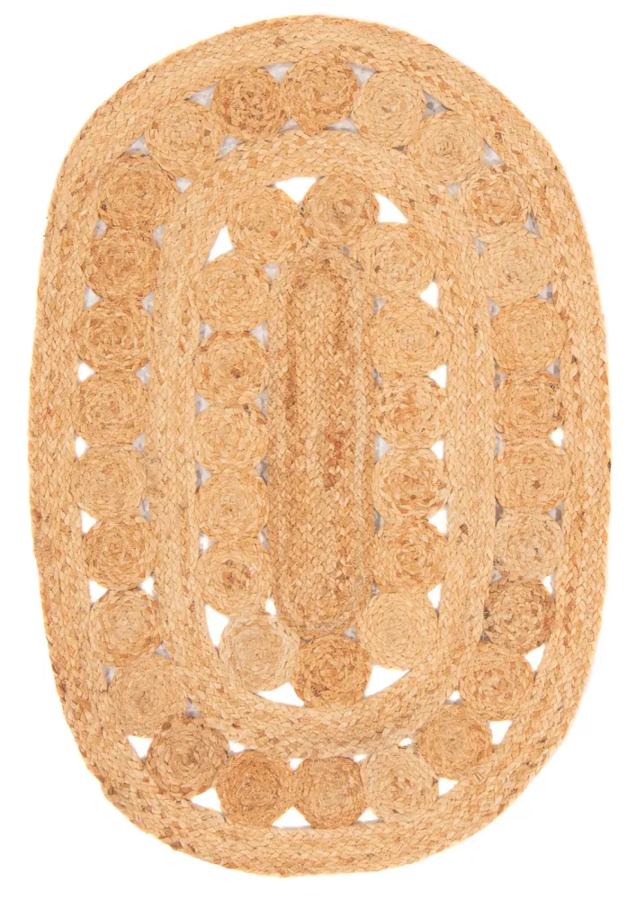 Sisalteppe oval - 91 x 61 cm - natur