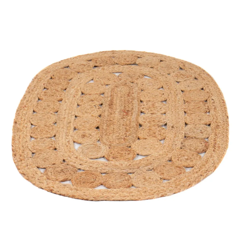 Sisalteppe oval - 91 x 61 cm - natur