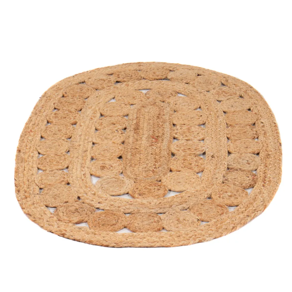 Sisalteppe oval - 91 x 61 cm - natur