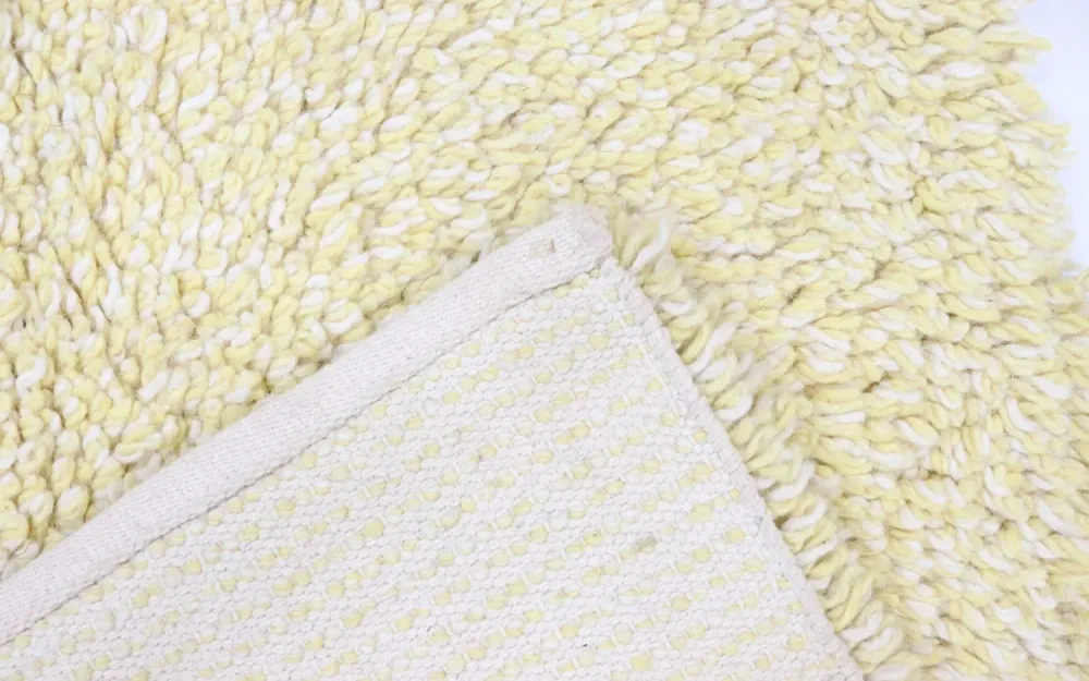 Teppe med høy luv - 158 x 90 cm - beige