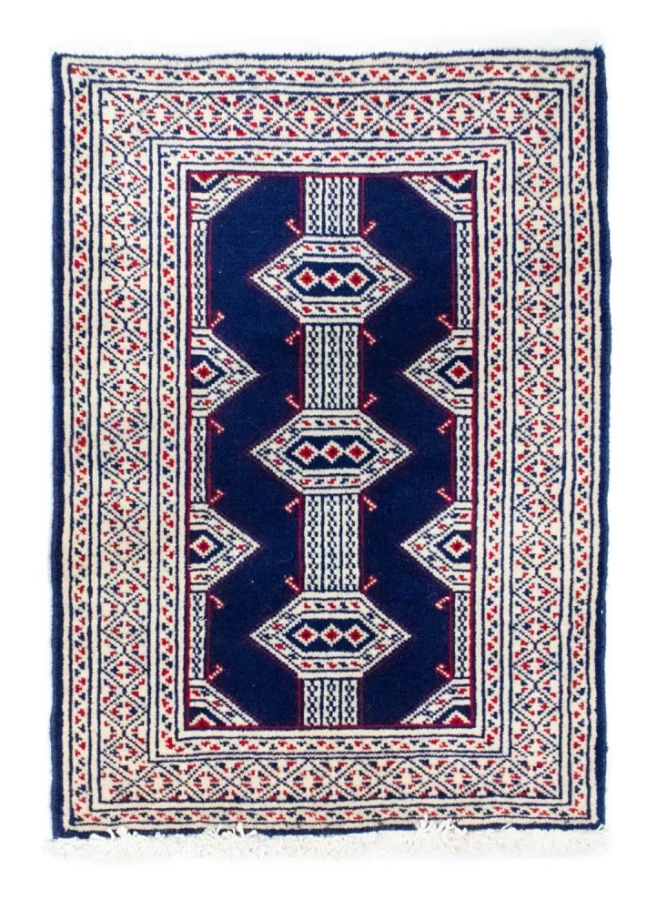 Turkaman teppe - 90 x 62 cm - blå