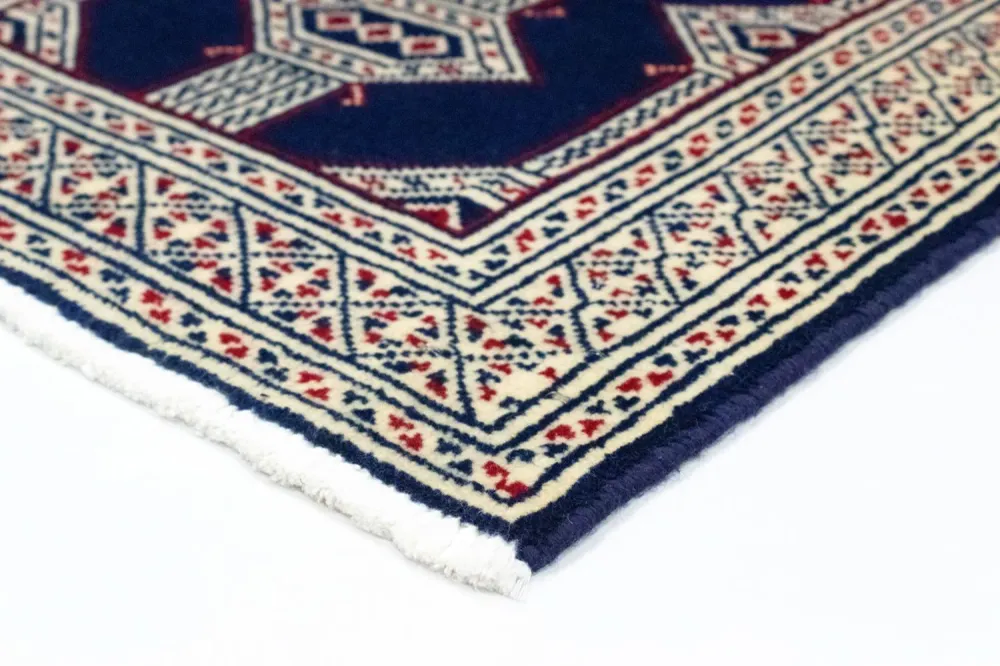 Turkaman teppe - 90 x 62 cm - blå