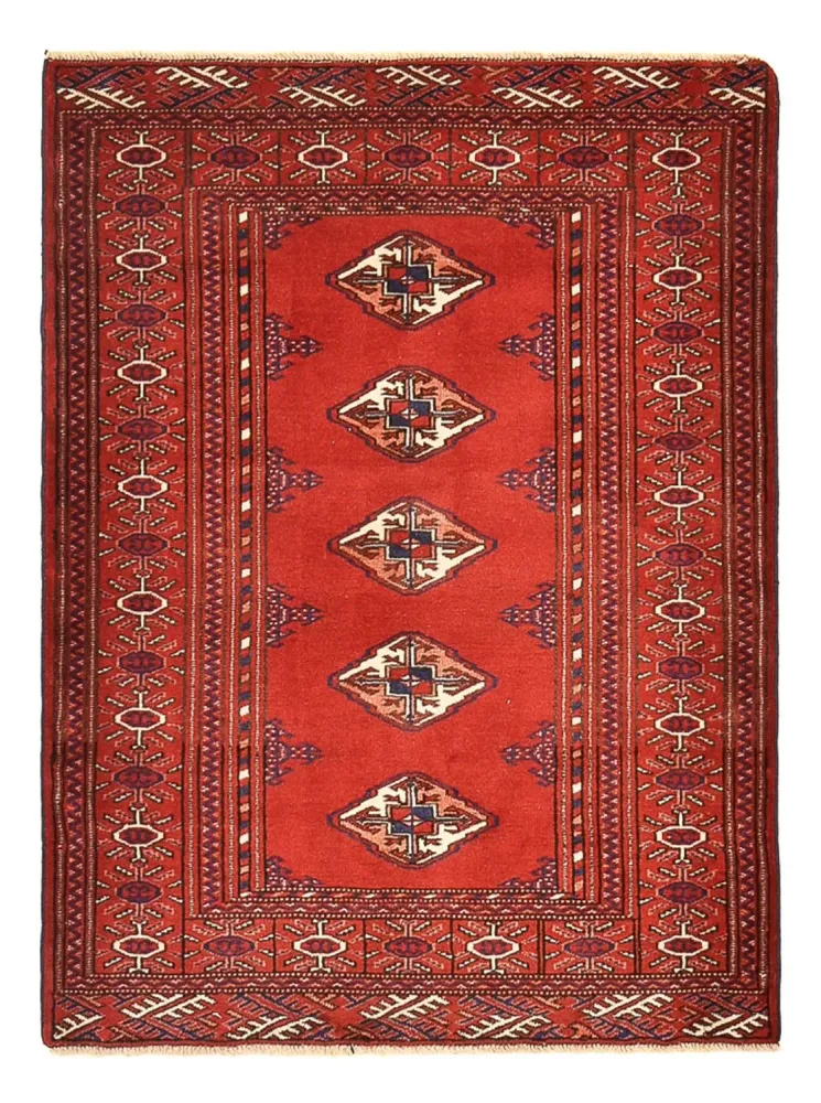 Turkaman teppe - 115 x 87 cm - rød