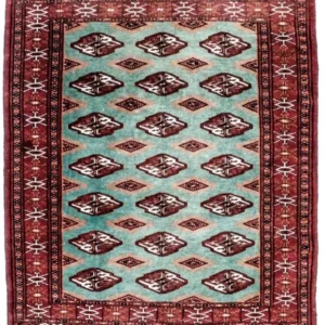 Turkaman teppe - 124 x 100 cm - turkis