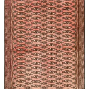 Turkaman teppe - 128 x 90 cm - lys rød
