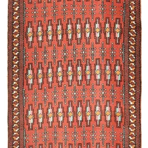 Turkaman teppe - 129 x 71 cm - rød
