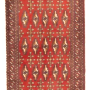 Turkaman teppe - 130 x 60 cm - lys rød