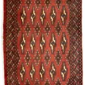 Turkaman teppe - 130 x 60 cm - lys rød